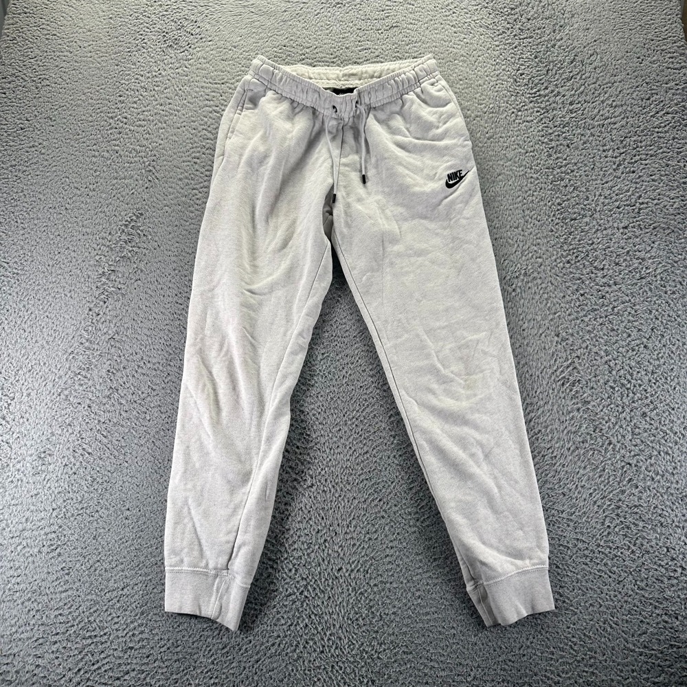 Nike Sweatpants Men's S White Cotton Activewear Sports Performance Basketball